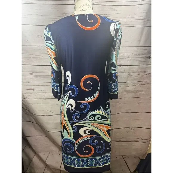 Shelby Palmer small blue with Paisley type pattern dress - 2381 - Picture 2 of 4